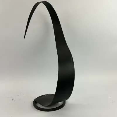 3637 Modern Abstract Black Metal Bird Sculpture
