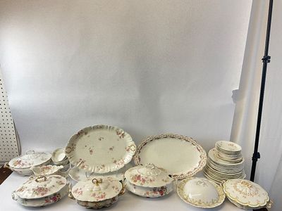 3718 Antique Haviland & Co. Limoges France Porcelain Dinnerware Set