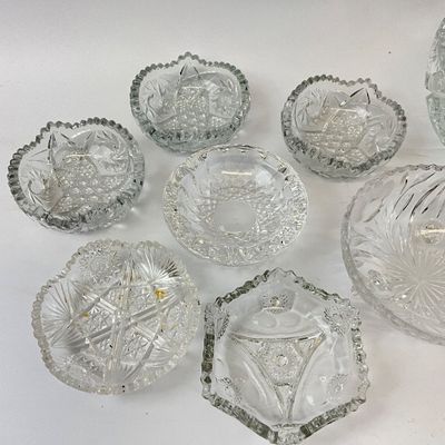 Vintage EAPG and Pressed Glass Bowls and Serving Pieces - 12 Piece Lot