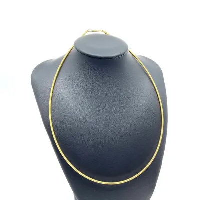 3002 14K Yellow Gold Rounded Omega Flex Necklace – 17" – 11.5 Grams
