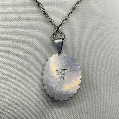 3020 Taxco Mexico Sterling Silver Carved Amethyst Face Pendant Necklace