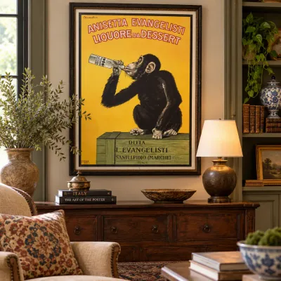 Framed Anisetta Evangelisti Poster by Carlo Biscaretti di Ruffia