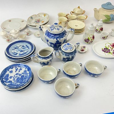 Vintage Miniature Tea Set & Ceramic Dish Collection