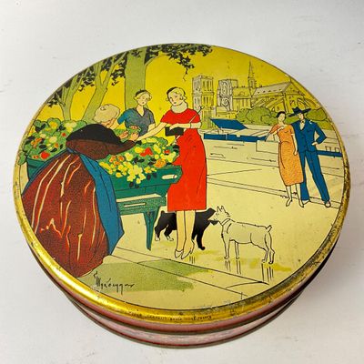 Vintage Old Dutch Cleanser Can & French Lithograph Tin