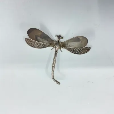 3030 Mexican Sterling Silver Open-Wing Dragonfly Brooch – 16.3g