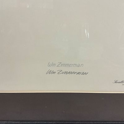 3709 William Zimmerman Signed "Swallow-tailed Kite" Framed Art Print