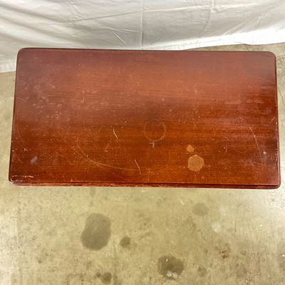 3713 Vintage Carved Wood Coffee Table with Cabriole Legs