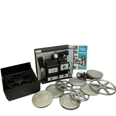 Vintage Bell & Howell Autoload Model 456 Movie Projector with Reels