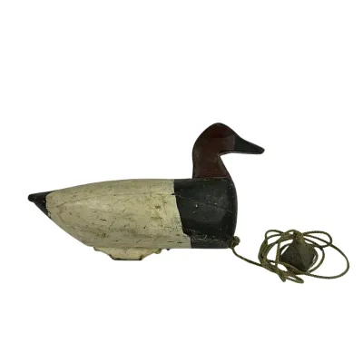 3648 Vintage Canvasback Duck Hunting Decoy – Signed W. O’Neal Jr., 1970