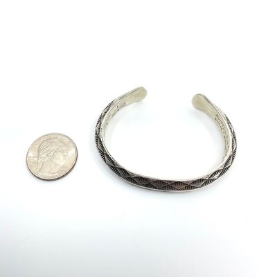 Michael L. Slim Navajo Sterling Silver Cuff Bracelet