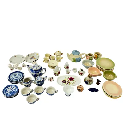 Vintage Miniature Tea Set & Ceramic Dish Collection