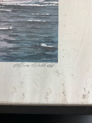 Alice Webb Signed Art Print Bay Works Sailboat & Bridge 809/1250