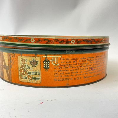 Vintage 1936 Ye Olde McCormick Tea House Baltimore Tin