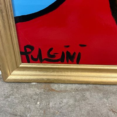 3681 Signed Pulgini Pop Art Style Portrait of Blonde Woman – Original Painting