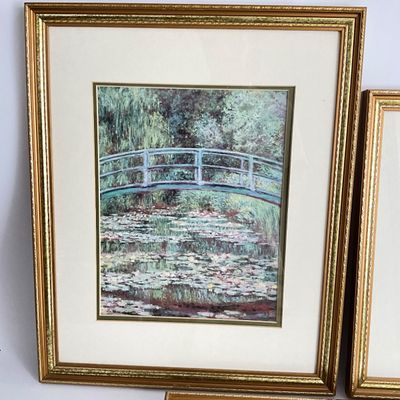 Set of 3 Framed Claude Monet Art Prints