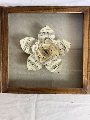 Set of 3 Framed Paper Flower Shadowbox Wall Art