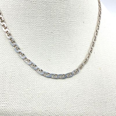 Sterling Silver 925 Tigers Eye Link Chain Necklace