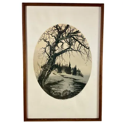 3690 Framed Signed & Numbered Art Print "River Running" by Milo Jovanovic '76