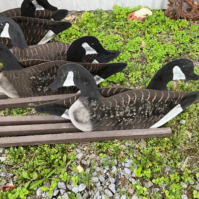 Vintage Canada Goose Silhouettes and Folding Decoy Rig System