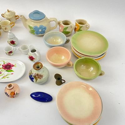 Vintage Miniature Tea Set & Ceramic Dish Collection