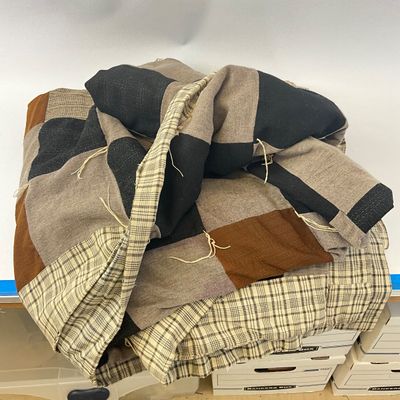 Vintage Handmade Patchwork Tied Quilt