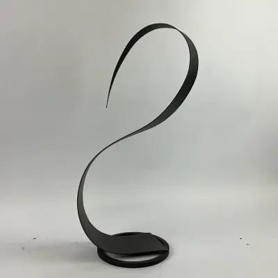 3637 Modern Abstract Black Metal Bird Sculpture