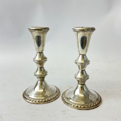 Duchin Creation Sterling Silver Weighted Candlesticks - Set of 3