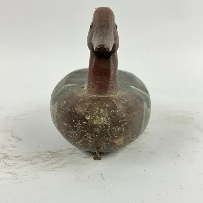 3649 Vintage Hand-Carved Green-Winged Teal Duck Decoy