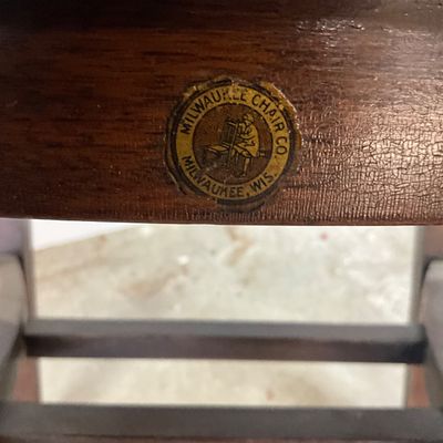 3680 Vintage Milwaukee Chair Co. Wooden Office Desk Chair
