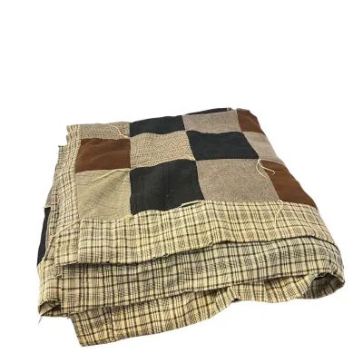 Vintage Handmade Patchwork Tied Quilt
