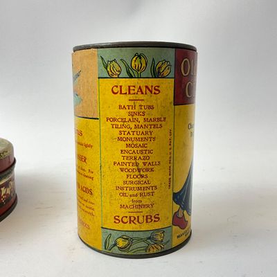 Vintage Old Dutch Cleanser Can & French Lithograph Tin