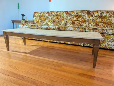 Marble-top coffee table