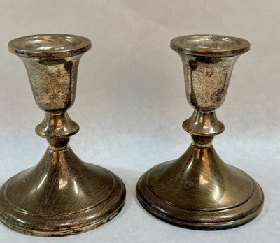 Pair of Towle Sterling Silver Weighted Candlesticks