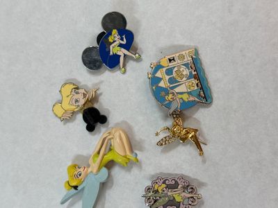 Assorted Disney Tinker Bell Trading Pins - Lot of 10