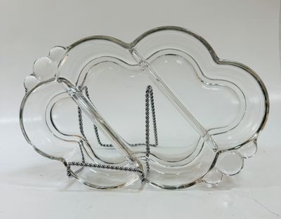 Vintage DUNCAN & MILLER "tear drop" 3 Section Divided Relish Dish 1950's 1960's