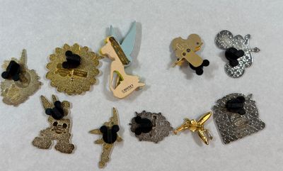 Assorted Disney Tinker Bell Trading Pins - Lot of 10