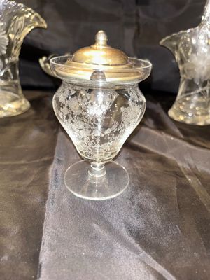 TWO PRINCESS HOUSE, BASKETS, JELLY JAR, & PEDESTAL DISH