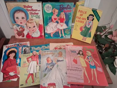 DOLLS OF FAR OFF LAND, BARBIE SKIPPER, BABY BROTHER & SISTER PAPERDOLLS