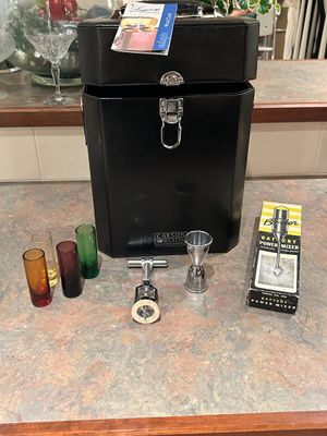 LEGACY WINE CASE, VTG BI COR BATTERY OPERATED MIXER AND MORE