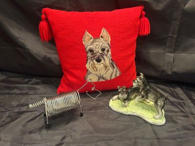 CUTE LITTLE VINTAGE MINIATURE SCHNAUZER, HOME DECOR