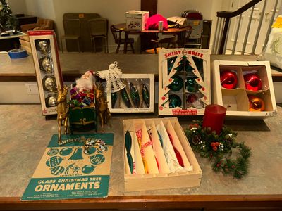 SHINY BRIGHT VINTAGE CHRISTMAS DECORATIONS AND MORE