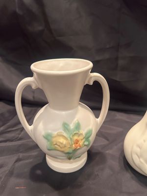 1940’s WELLER HANDLED VASE AND REDWING VASE