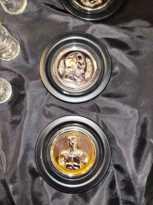 BEER GLASSES, SHOT GLASSES, AND COASTERS