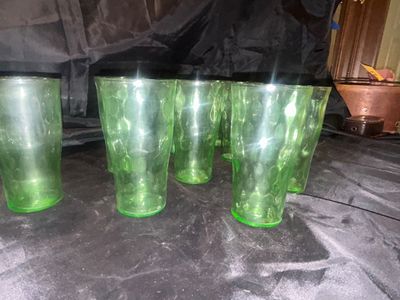 GREEN URANIUM DEPRESSION GLASS