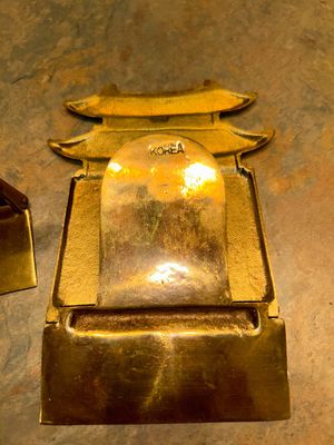 GOTHIC BORDER TEA POT, BRASS BOOK ENDS, SILVER AND GLASS BUD VASES AND MORE