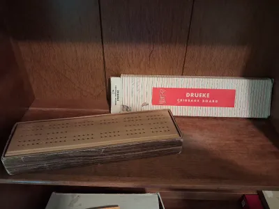 TWO OLD SCHOOL CRIBBAGE BOARDS