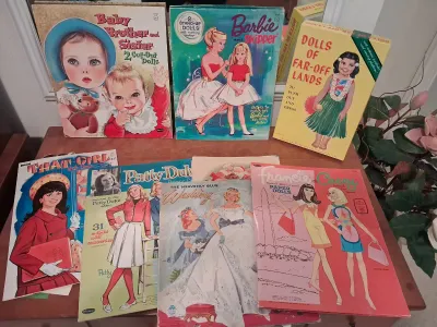 DOLLS OF FAR OFF LAND, BARBIE SKIPPER, BABY BROTHER & SISTER PAPERDOLLS