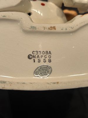 TWO ADORABLE MCM BABY PLANTERS NAPCO AND THOMAS CERAMICS