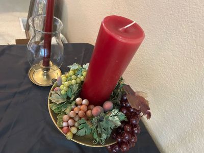 MAROON AND BRASS HOME DECOR