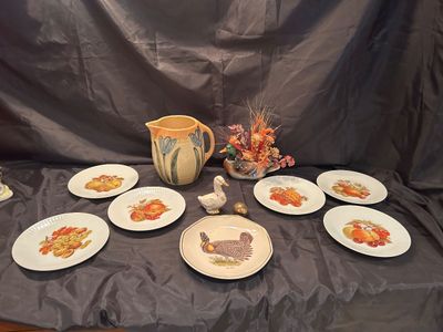 FALL THEMED HUTSCHENREUTHER SELB PLATES AND OTHER LIKE ITEMS